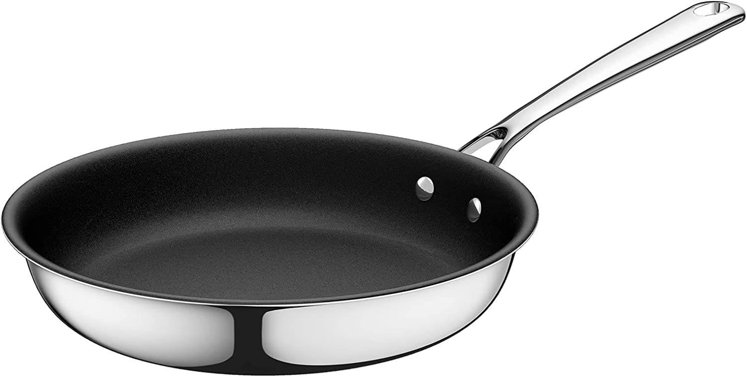KIATA Sartén antiadherente de acero inoxidable de 24 cm, sartén