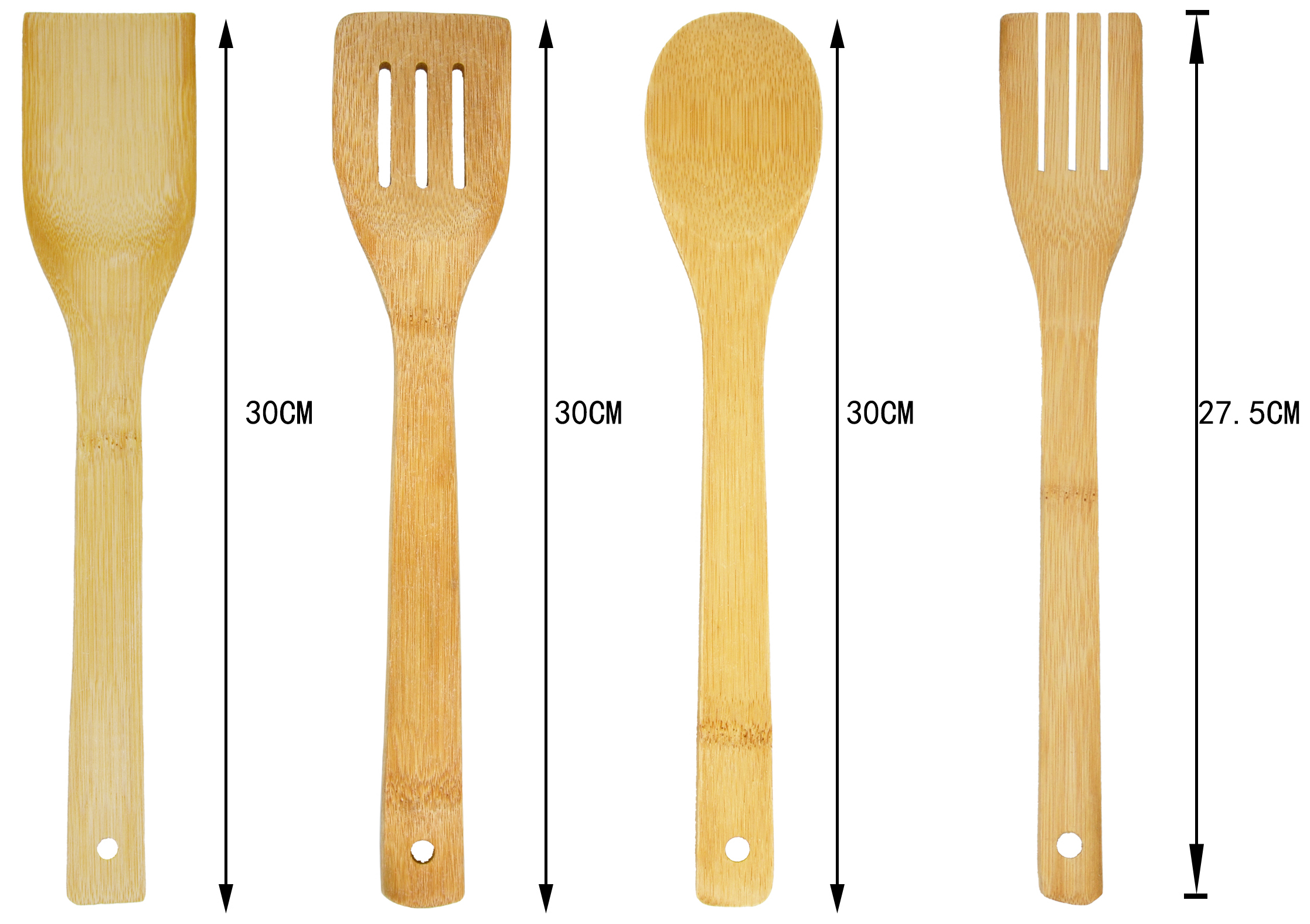 Juego De Vajilla De Bambú 4 Pcs