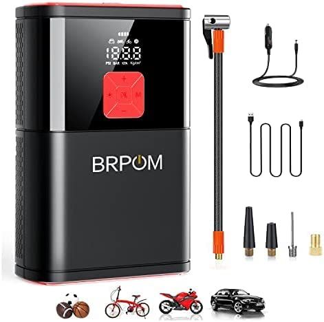 preocupación Comida Roca 150PSI Compresor Aire Coche Portatil 12V Mini Compresor de Aire Portátil,  Bomba Coche con 6000mAh Batería Recargable, Luz LED, Pantalla LCD Digital,  Inflador Ruedas para Bicicleta, Moto, Pelotas