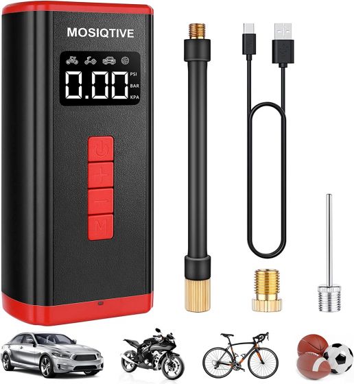 Estimado Comerciante itinerante equilibrado Compresor de aire sin cable, 150 psi, inflado y desinflado, bomba de tiro  mini con batería recargable de 2600 mAh y pantalla digital para  motocicletas de vehículos