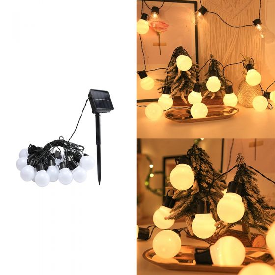  Guirnaldas de luces LED solares para jardín  decoración navideña para exteriores 