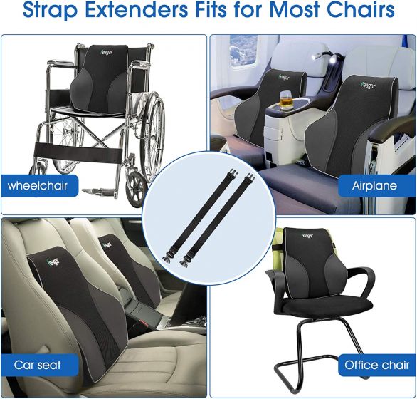 Tareas del hogar Destino marrón Repaldo Lumbar para Silla Oficina,Cojin Lumbar Coche,Almohada Lumbar,  Soporte Lumbar para Conductor, PU &