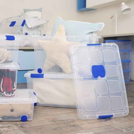 Caja Almacenamiento bajo cama con Ruedas Organizador Bajo Cama Plastic