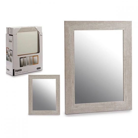 Espejo de pared poliestireno (39 x 2 x 49 cm) Gris