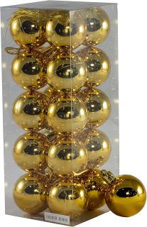 Bolas de Navidad Multicolor, 20 Undiades de 4cm, Navidad Bolas para el árbol de Navidad, para Vacaciones, Bodas, Fiestas, Decoración de Regalos, Varios tamaños (20pcs - 4cm, Amarillo)       