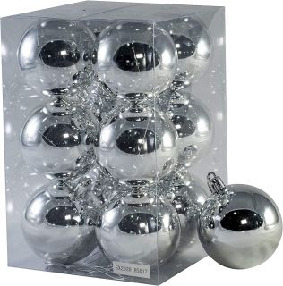 Bolas de Navidad Multicolor, 12 Unidades de 6cm, Navidad Bolas para el árbol de Navidad, para Vacaciones, Bodas, Fiestas, Decoración de Regalos, Dorado, Varios tamaños (12pcs - 6cm, Plata)       