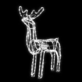 Reno LED Navidad Manguera de Luz LED Iluminada Decoración  Navideña Exterior Interior para Decoración de Iluminación Navideña Luz Color Blanco  58*25*68CM