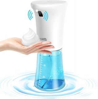 Dispensador de Jabón Automático,300ML dispensador jabón con Sensor infrarrojo,Impermeable IPX4,Dispensador Espuma sin Contacto Inteligente...