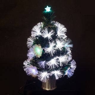 Mini Árbol Navidad Artificial 40cm con Luces Navideña Decoración Navidad para Escritorio Ventana Mesa 