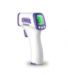 Termómetro infrarrojo de frente sin contacto para adultos con pantalla LCD y función de memoria de lecturas precisas en tiempo real - Vibeey