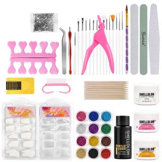 Kit de Cristal para Uñas con herramientas de manicura y 30ml de líquido y polvo acrílico, ideal para decoración de uñas