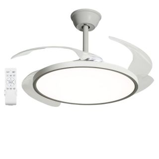 Ventilador de Techo con Luz LED 40W 107cm Control Remoto, 6 Velocidades, Temporizador  Iluminación Regulable (3000K-4200K-6500K) Función Reversible, Silencioso y Eficiente