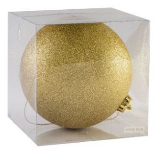 Bolas de Navidad Multicolor, Amarillo 20cm, para Decoración de Árbol de Navidad, para Vacaciones, Bodas, Fiestas, Decoración de Regalos, Dorado, Varios tamaños (1 pcs - 20 cm, Amarillo)       