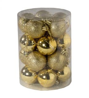 Bolas de Navidad Dorada Mate Brillo Purpurina Set de Adornos para Colgar en el árbol Decoración