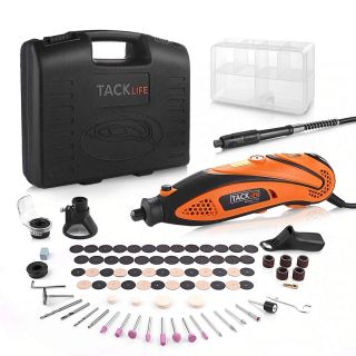 Kit Multifunción TACKLIFE Mini Amoladora Eléctrica Advanced 80 Accesorios Velocidad Variable DIY, Artesanías