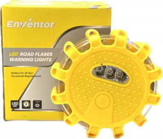 Bengalas LED de carretera, seguridad automóvil, 9 modos, base magnética (sin baterías)