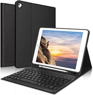 (En Revision, error informado) Funda y Teclado Inalámbrico Bluetooth 3.0 para *(iPad pro 9.7/ ipad air 10.5) Color Negro