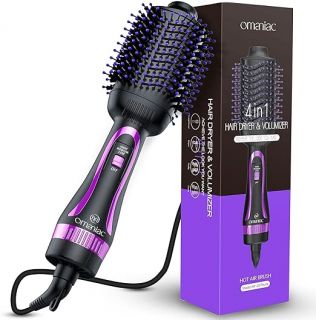  OMANIAC Secador Volumizador 4en1 Cepillo de aire caliente Cepillo rizador