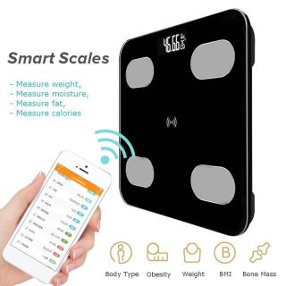 Báscula de grasa corporal Digital, Analizador de composición corporal inteligente, inalámbrico, con aplicación para teléfono inteligente, compatible con Bluetooth|Básculas de baño|  