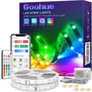 Tira luces LED 24,5m RGB música, 490 LED SMD 5050, Control App, regulable color cambiante, hogar, TV, fiesta A+