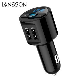 BT28 Bluetooth Car Kit manos libres transmisor FM inalámbrico MP3 música pagar Dual USB 5 V 3.6A de voltaje del cargador del coche de detección Kit Bluetooth de coche   