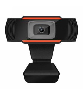 Webcam FHD 1080P con micrófono, conexión USB y JACK, en color negro