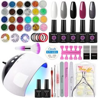  Coscelia 5 colores Gel esmalte de uñas 10ml Kit de inicio 24W LED secador de uñas lámpara Base capa superior herramientas de manicura diseños de arte de uñas