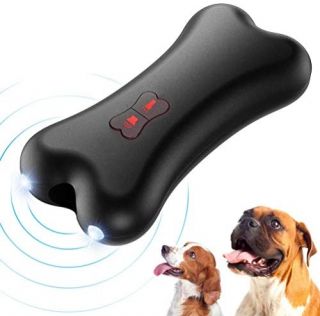  Antiladridos Perros,Dispositivo Antiladrido de Mano Dispositivo de Entrenamiento de Controlador de Ladridos de Perro Disuasor Ultrasónico de Ladrido de Perro con luz LED, Carga USB