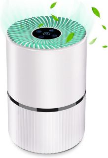 Purificador de aire con filtro HEPA y carbón activado de 4 capas - Elimina hasta un 99,97% del humo, polen, polvo y moho para alérgicos - Retroalimentación de calidad