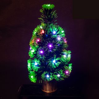 Mini Árbol Navidad Artificial 40cm con Luces Navideña Decoración Navidad para Escritorio Ventana Mesa 