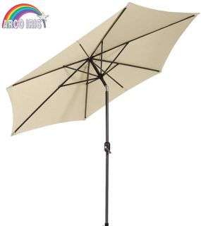 Sombrilla Plegable de 270 cm, Sombrilla Jardín, Sombrilla con Manivela, Protección Solar, Parasol para Exterior, Jardín, Balcón y Terraza