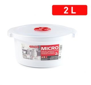 Fiambrera Micro Redonda 2L Plastic Forte