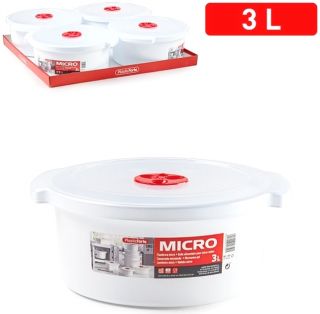 Fiambrera Micro Rojo 3 L PlasticForte
