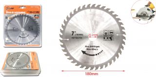 Hoja de Sierra de Aleación Para Aserrar Madera 7 * 180 * 22.2 * 40T Disco de Corte