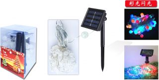 Luz Color Solar 4.5M 30  LED Forma De Cuenta Redonda Luz De Color Solar