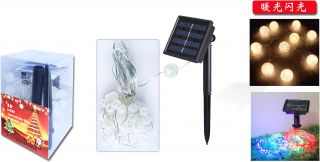 Luz Solar Calida 4.5M 30  LED Forma De Cuenta Redonda Luz Solar Cálida