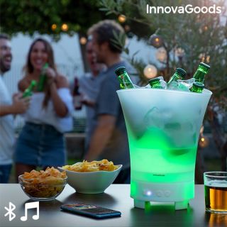 Cubo de Hielo que cambia de color Cubitera Led Con Altavoz Recargable Sonice Innovagoods