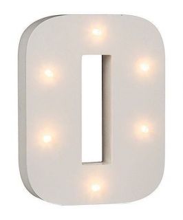 0 número Letra de madera iluminada con LED Letras Decorativas
